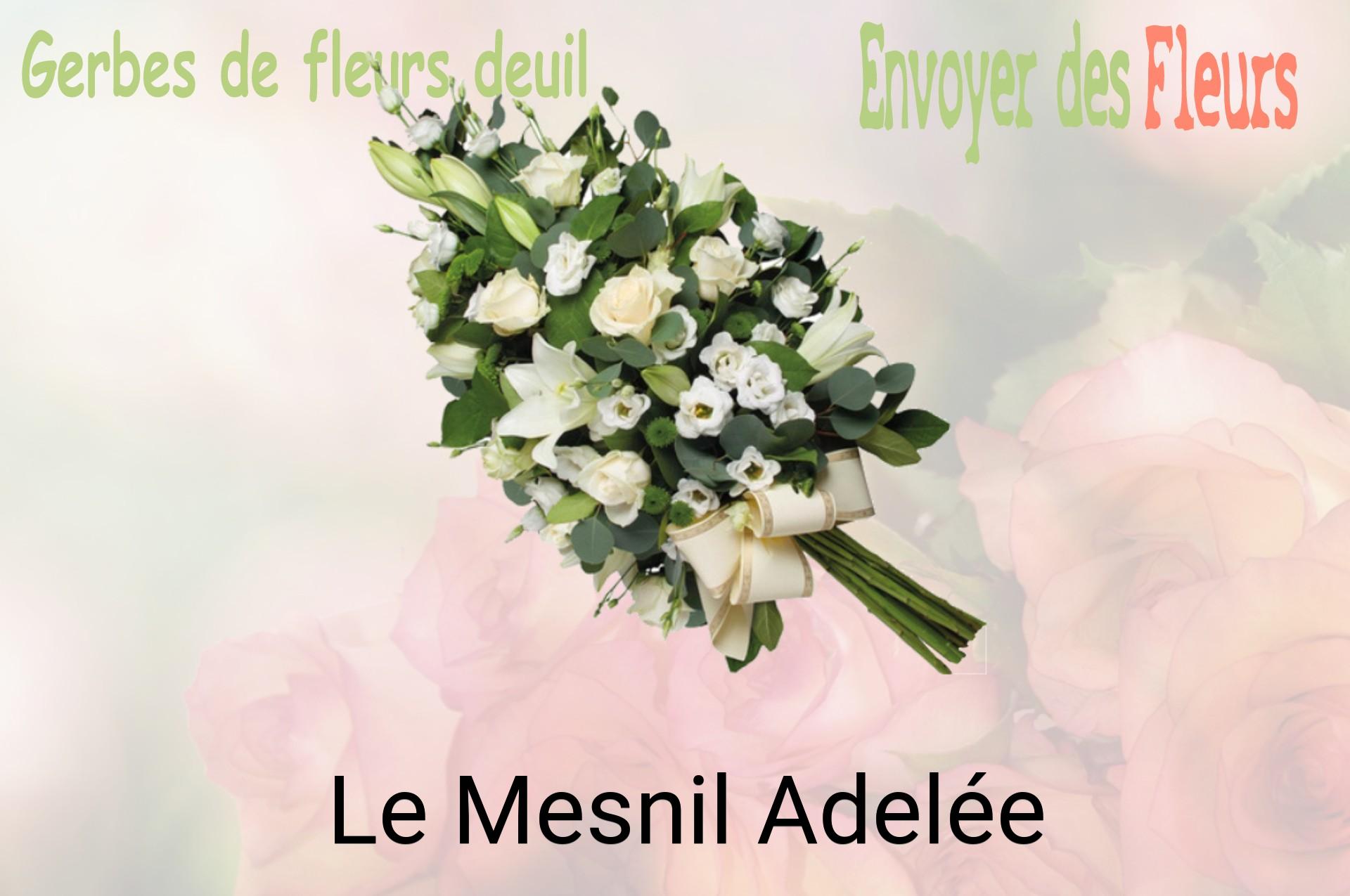 Gerbe de fleurs de deuil livrée à Le Mesnil-Adelée